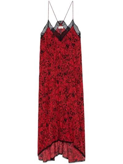 Zadig & Voltaire Risty Dress In Crimson