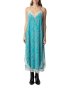 Zadig & Voltaire Ristyl Cdc Chaines Silk Dress In Blue
