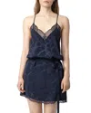 Zadig & Voltaire Ristyz Jac Chaines Silk Dress In Encre