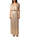 Zadig & Voltaire Womens Gold Ritmic Draped Satin Maxi Dress In Gold