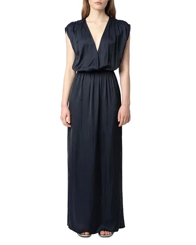 ZADIG & VOLTAIRE RITMIC SATIN MAXI DRESS