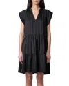 Zadig & Voltaire Rito Satin Shift Dress In Noir