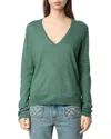 Zadig & Voltaire Rivy Cashmere Sweater In Coriander