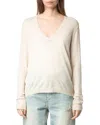 Zadig & Voltaire Rivy Cashmere Sweater In Ecru
