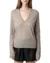 Zadig & Voltaire Rivy Cashmere Sweater In Latte
