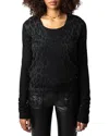 Zadig & Voltaire Rivy Cashmere V Neck Sweater In Peaks