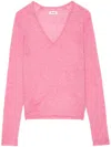 Zadig & Voltaire Womens Phlox Rivy Embroidered-wings Cashmere Jumper In Pink