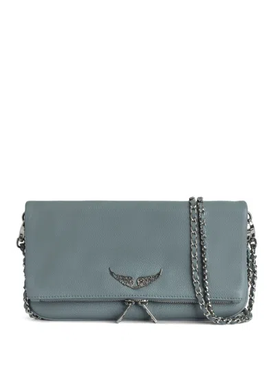Zadig & Voltaire Rock Clutch Bag In Blue