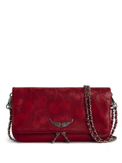 Zadig & Voltaire Rock Clutch Bag In Red