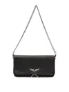 Zadig & Voltaire Rock Clutch Shape Shoulder Bag In Black