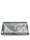 Zadig & Voltaire Rock Clutch In Silver