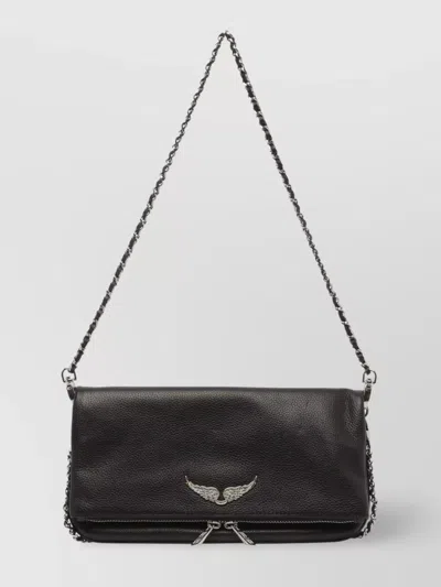 Zadig & Voltaire Rock Crossbody Bag Chain Strap In Black
