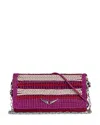 Zadig & Voltaire Rock Eternal Braided Leather Clutch In Power