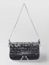 Zadig & Voltaire Rock Graffiti Chain Strap Shoulder Bag In Black