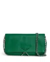 Zadig & Voltaire Rock Leather Clutch Bag In Epic