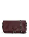 Zadig & Voltaire Rock Leather Clutch Bag In Furious