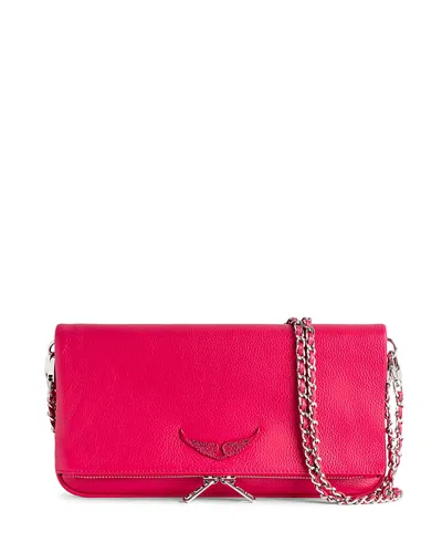 Zadig & Voltaire Rock Leather Shoulder Bag In Podium