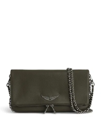 Zadig & Voltaire Rock Leather Shoulder Bag In Record