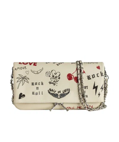 Zadig & Voltaire Rock Love Tag Crossbody Bag In Nude