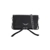 Zadig & Voltaire Rock Nano Bag In Black Grained Leather In Black