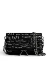Zadig & Voltaire Rock Nano Graffiti Bag In Black