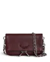 Zadig & Voltaire Rock Nano Leather Crossbody In Furious