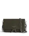 Zadig & Voltaire Rock Nano Leather Crossbody In Record