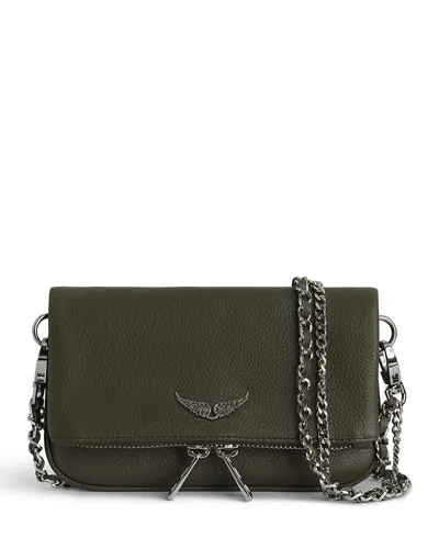 Zadig & Voltaire Rock Nano Leather Crossbody In Record