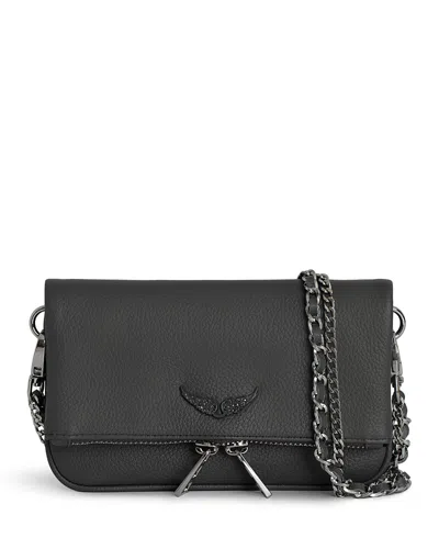 Zadig & Voltaire Womens Road Rock Nano Suede Clutch Bag In Road