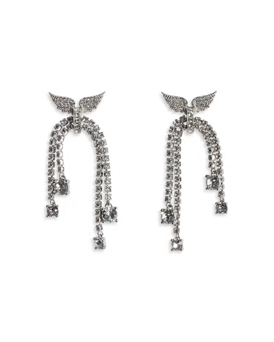 Zadig & Voltaire Rock Knode Earrings In Shiny_silver