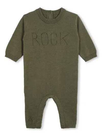 Zadig & Voltaire Babies' Rock-perforated Romper In Green
