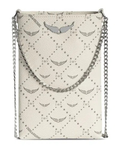 Zadig & Voltaire Rock Phone Pouch In White