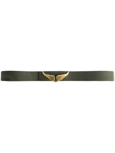 Zadig & Voltaire Rock Reversible Belt In Blue