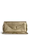 Zadig & Voltaire Rock Clutch In Gold
