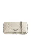 Zadig & Voltaire Rock Xl Mat Scale Clutch In Flash