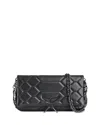 Zadig & Voltaire Rock Xl Mat Scale Clutch In Noir