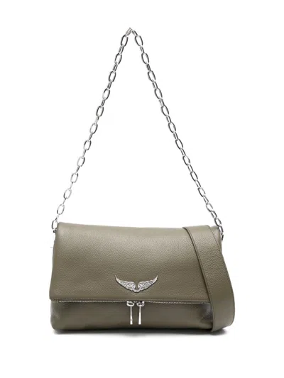 Zadig & Voltaire Rocky Cross Body Bag In Green