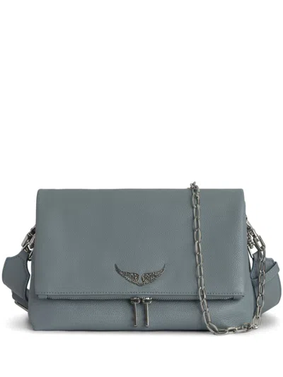 Zadig & Voltaire Rocky Shoulder Bag In Blue