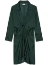 Zadig & Voltaire Rozo Satin Dress In Green