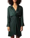 Zadig & Voltaire Rozo Satin Dress In Peaks