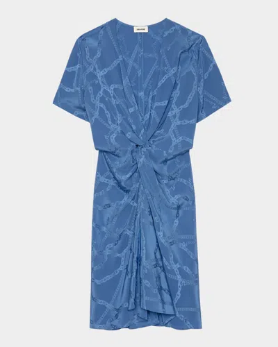 ZADIG & VOLTAIRE ROZOM CHAIN JACQUARD MINI DRESS