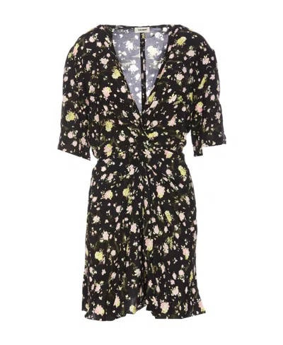 Zadig & Voltaire Rozom Floral-print Minidress In Black