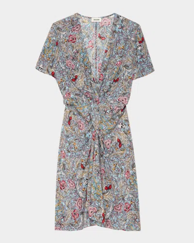 ZADIG & VOLTAIRE ROZOM SOFT BRITISH FLOWERS DRESS