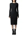 Zadig & Voltaire Ruby Midi Dress In Noir