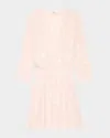 Zadig & Voltaire Rucus Silk Flash Heart Dress In Pearly