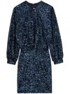 Zadig & Voltaire Sequin Dress In Blue