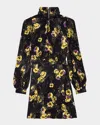 Zadig & Voltaire Ryda Crepe Yoko Mini Dress In Noir