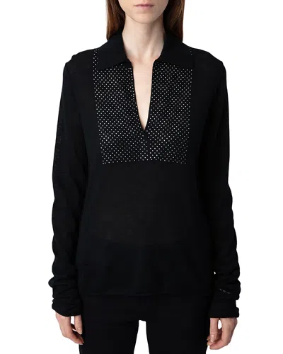 ZADIG & VOLTAIRE SALLY COLLARED SWEATER