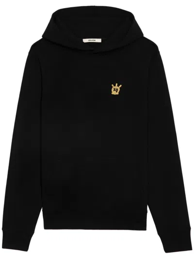Zadig & Voltaire Sanchi Skull Xo Hoodie In Noir