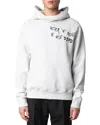 Zadig & Voltaire Sanchi Rock 'n' Roll Embroidered Hoodie In Gris Chine